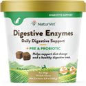 NaturVet Digestive Enzymes Soft Chews Daily Digestive Support with Pre & Probiotic for Dogs, 70 count