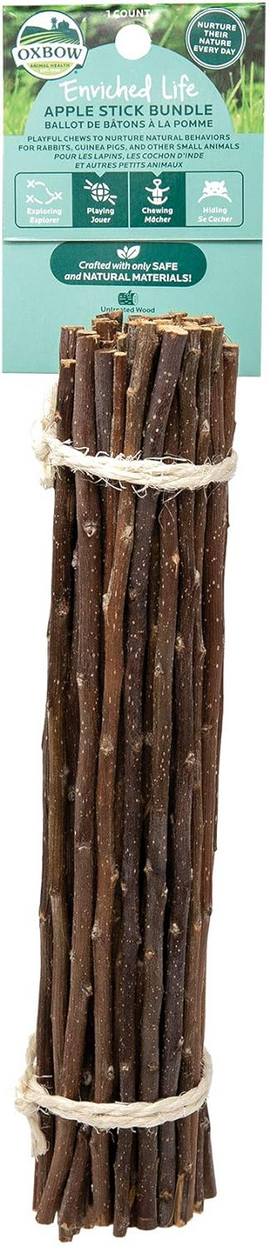 Oxbow Animal Health Enriched Life Apple Stick Bundle Small Animal Chew Toy