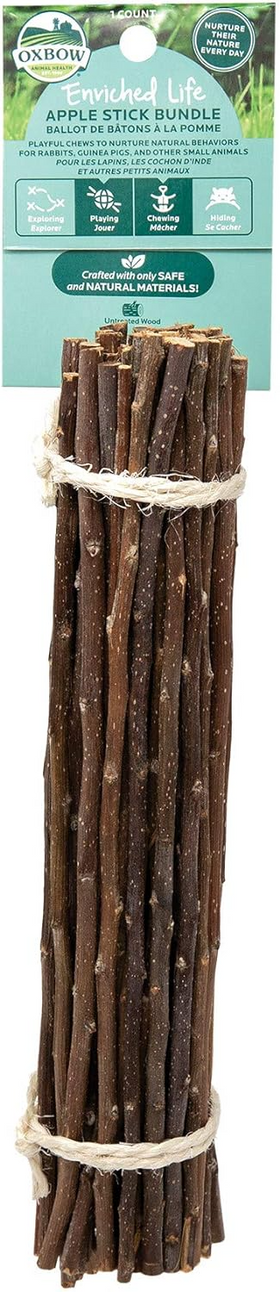 Oxbow Animal Health Enriched Life Apple Stick Bundle Small Animal Chew Toy