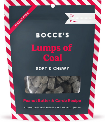 Bocce's Lumps Of Coal Peanut Butter & Carob Recipe Soft & Chewy Dog Treats (6 oz)