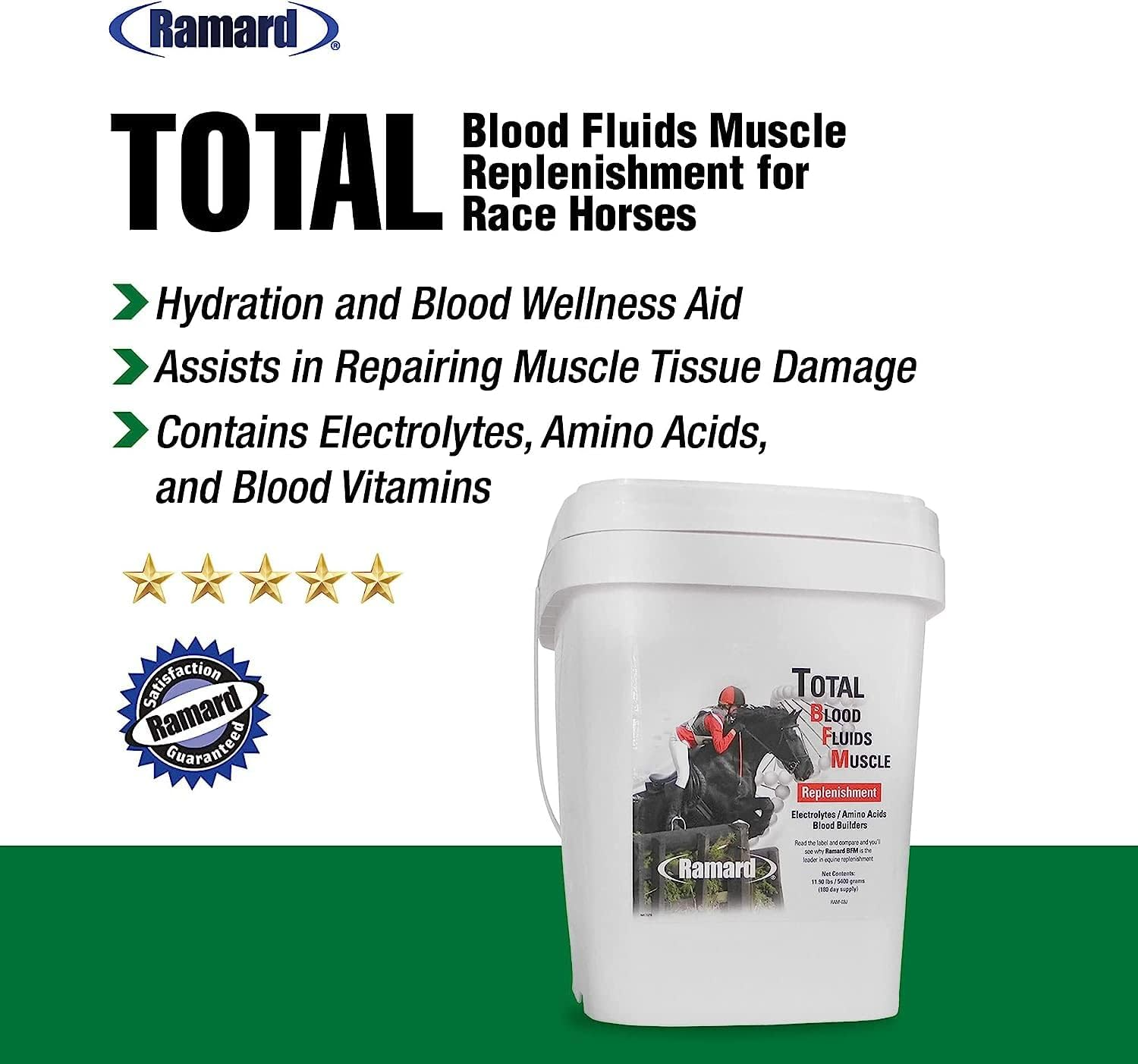 Ramard Total Blood Fluids Muscle Electrolytes Supplement For Horses (1.98 lb, 30 day supply) - 0