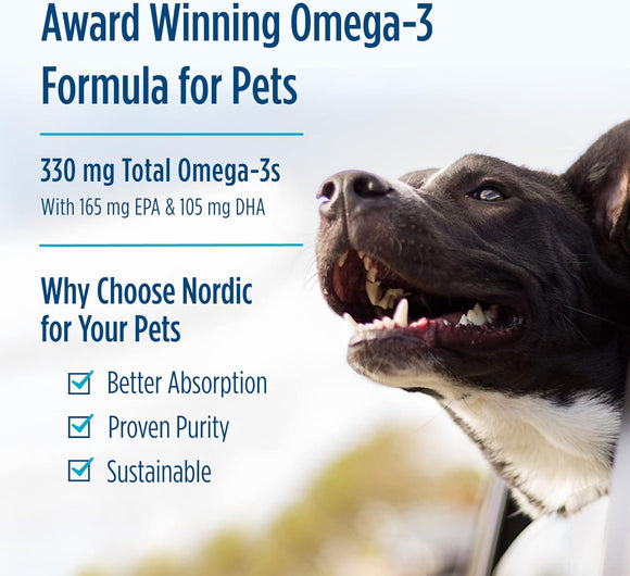 Nordic Naturals Omega-3 Pet Soft Gels Supplement for Dogs