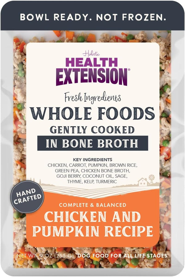 Health Extension Gently Cooked in Broth Chicken & Pumpkin Recipe Pouches For Dogs