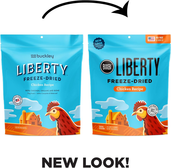 Bixbi Liberty Freeze-Dried Dog Food, Chicken Recipe