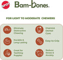 Ethical Pet Bam-Bones Twist Bone Peanut Butter Flavored Dog Chew 