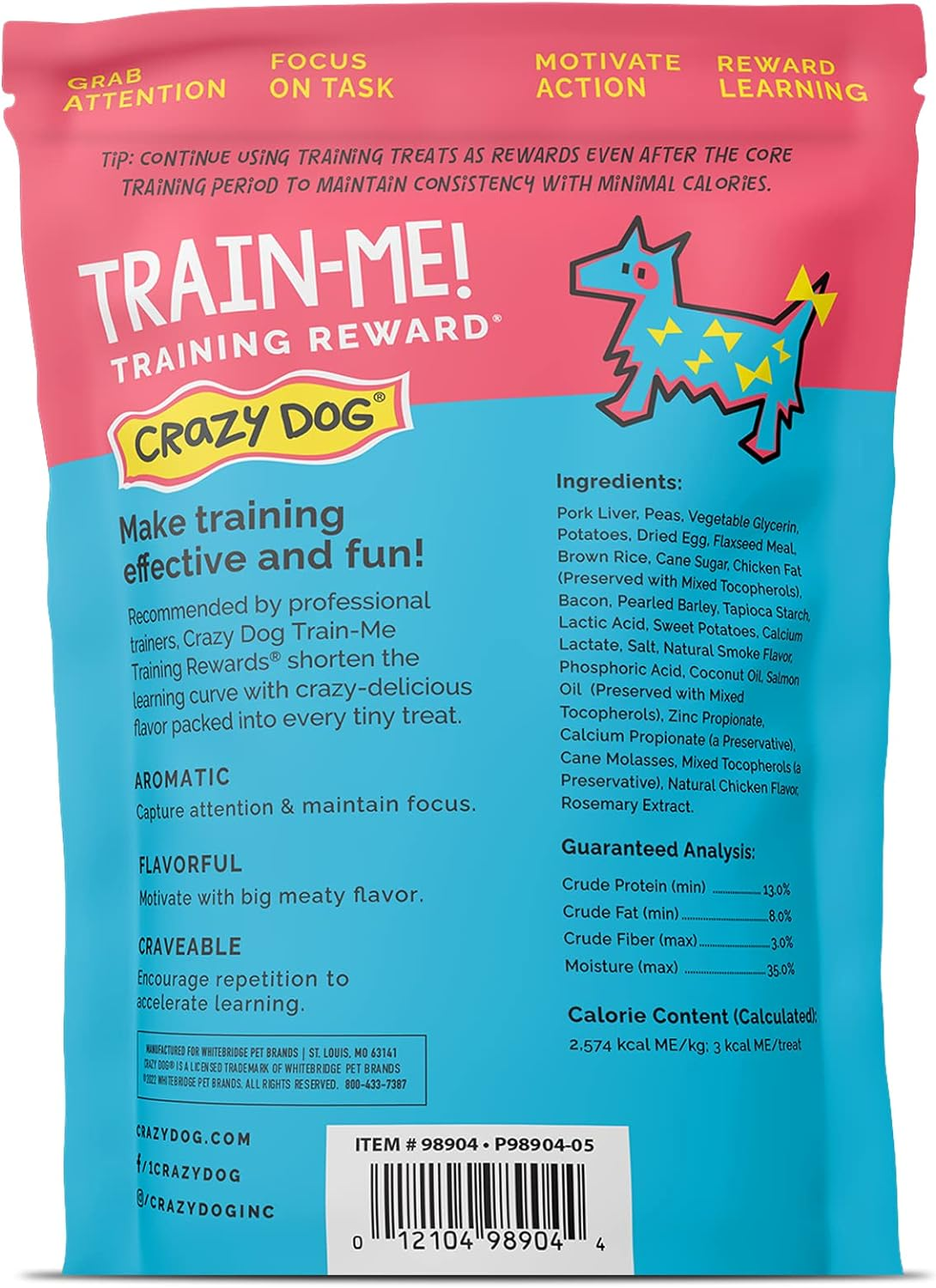 Crazy Dog Train-Me! Training Treats Bacon Flavor For Dogs (16 oz) - 0