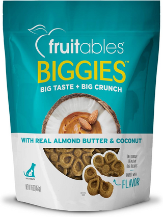 Fruitables BIGGIES Almond Butter & Coconut Dog Treats