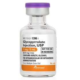 Glycopyrrolate Injection for Pets, 5-ml (0.2mg/ml)