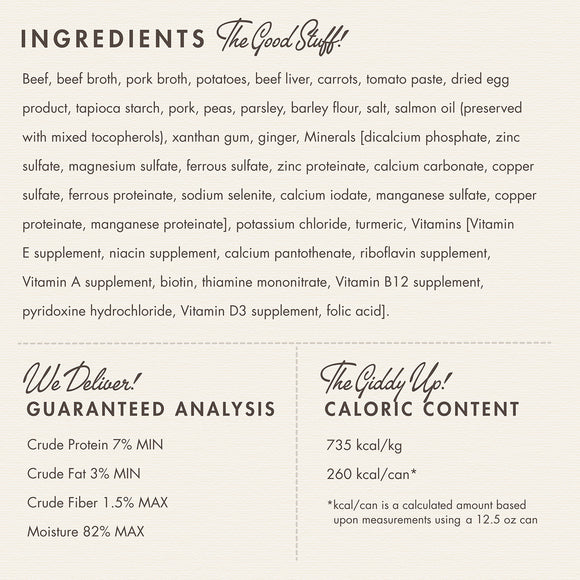 Ingredients list and nutritional information for a product on a white background