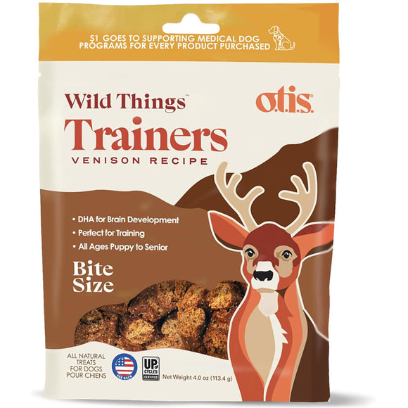Otis Wild Things Trainers Venison Recipe Treats for Dogs, 4-oz