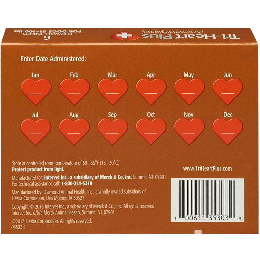 Tri-Heart Plus for Dogs 51-100 lbs chart record