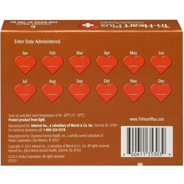 Tri-Heart Plus for Dogs 51-100 lbs chart record