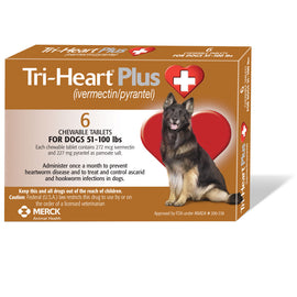 Tri-Heart Plus for Dogs 51-100 lbs, 6mnt