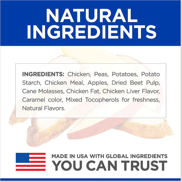 Hill's Natural Grain Free treats for dogs with Chicken & Apples, Crunchy Dog Treat