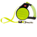 Wigzi Gel Handle Reflective Tape Retractable Dog Leash, Yellow