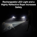 Wigzi Luna LED Reflective Rope Leash 6' Up to 250 lb Dog