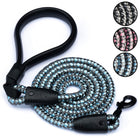 Wigzi Flex Walk Silicone Handle Reflective Leash 6' Up to 250 lb Dog, Blue