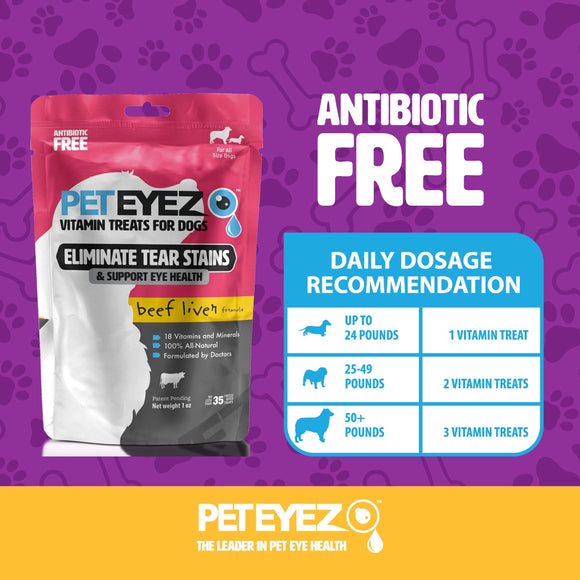 PetEyez Freeze Dried Vitamin Treats for Dogs, 1-oz