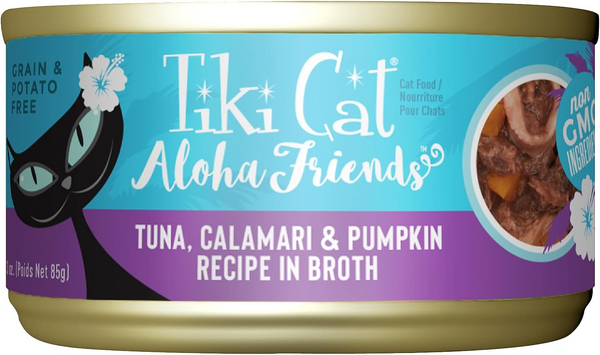 Tiki Cat Aloha Friends Tuna Calamari Pumpkin (5.5 oz x 8 cans)