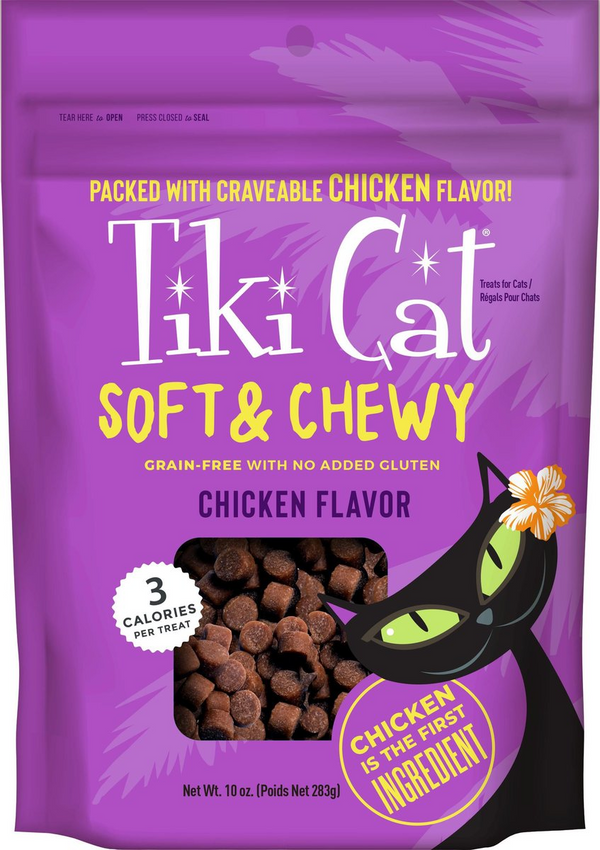 Tiki Cat Soft & Chewy Chicken Flavor Grain-Free Treat for Cats