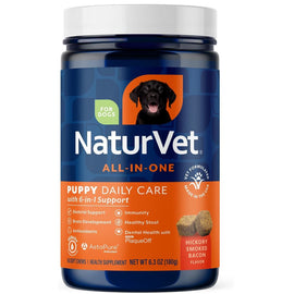 NaturVet Puppy Daily Care Multi-Benefit 6-in-1 Support For Puppies (60 Soft Chews)