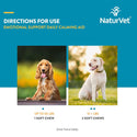 NaturVet Emotional Support Daily Calming Aid Soft Chews Plus 24/7 Support for Dogs