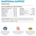 NaturVet Emotional Support Daily Calming Aid Soft Chews Plus 24/7 Support for Dogs