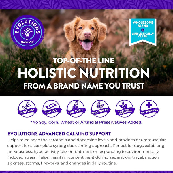 Evolutions by NaturVet Advanced Calming Mood Support Soft Chews for Dogs