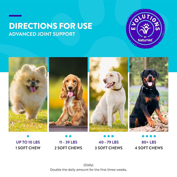 Evolutions by NaturVet Advanced Joint Support Soft Chews for Dogs