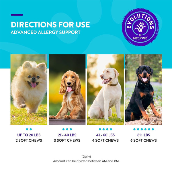 Evolutions by NaturVet Advanced Allergy Support Soft Chews for Dogs