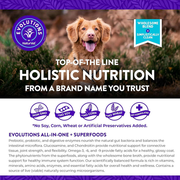 Evolutions by NaturVet All in One Plus Superfoods Soft Chews for Dogs