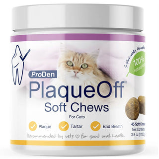 NaturVet Proden PlaqueOff Soft Chews for Cats, 45 count