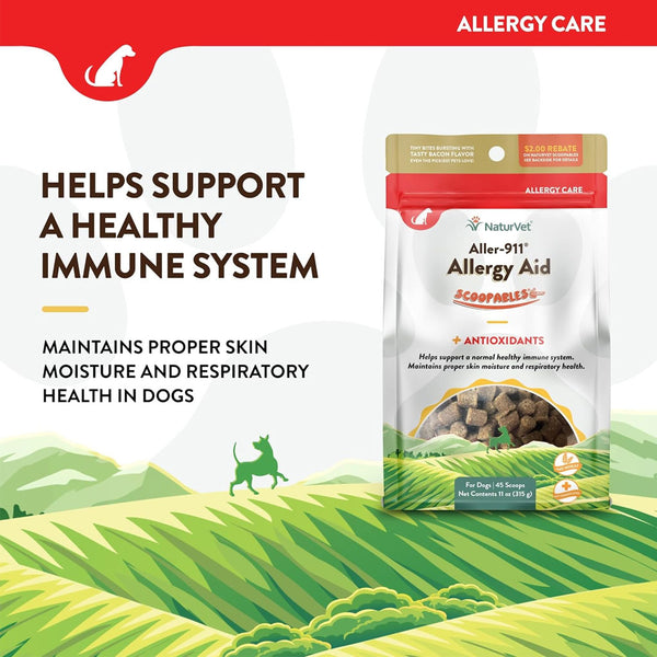 NaturVet Scoopables Aller-911 Allergy Aid Plus Antioxidants for Dogs