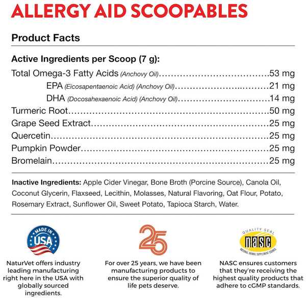 NaturVet Scoopables Aller-911 Allergy Aid Plus Antioxidants for Dogs