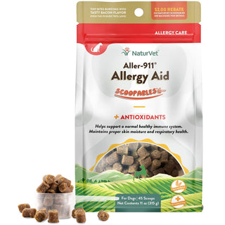 NaturVet Scoopables Aller-911 Allergy Aid Plus Antioxidants for Dogs, 11-oz