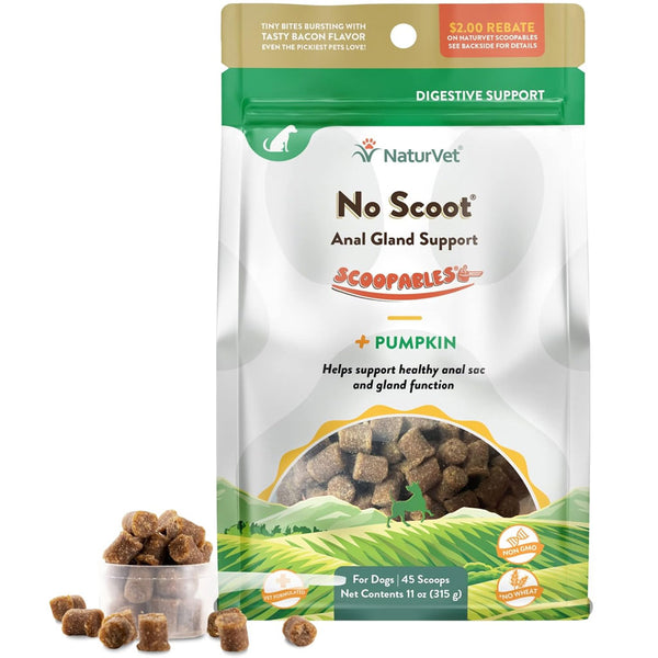 NaturVet Scoopables No Scoot Anal Gland Support Plus Pumpkins For Dogs, 11-oz