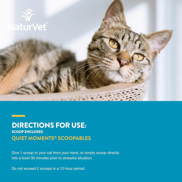 NaturVet Scoopables Quiet Moments Calming Aid Plus Melatonin For Cats