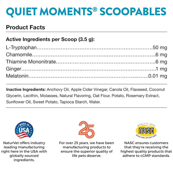 NaturVet Scoopables Quiet Moments Calming Aid Plus Melatonin For Cats