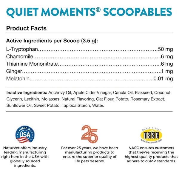 NaturVet Scoopables Quiet Moments Calming Aid Plus Melatonin For Cats