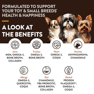 NaturVet Breed Specific Toy & Small Breeds Supplement Soft Chews for Dogs