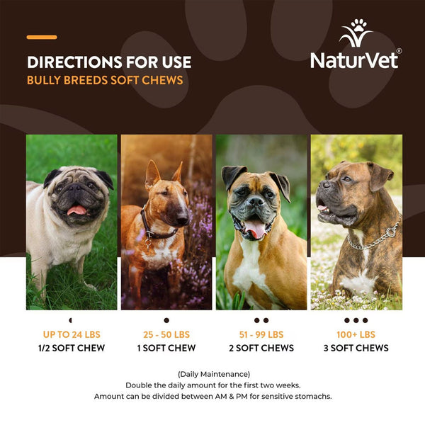 NaturVet Bully Specific Bully Breed Soft Chews for Dogs