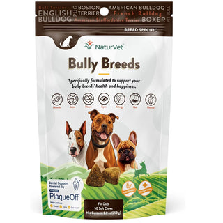 NaturVet Bully Specific Bully Breed Soft Chews for Dogs, 50 count