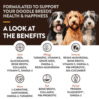 NaturVet Breed Specific Doodle Breeds Supplement Soft Chews for Dogs