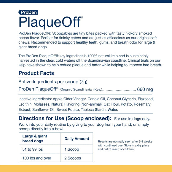 NaturVet ProDen PlaqueOff Scoopables Dental Treat for Large & Giant Breed