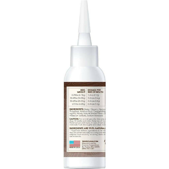 TropiClean Enticers Dental Cleaning Gel Smoked Brisket Dog (2 oz)