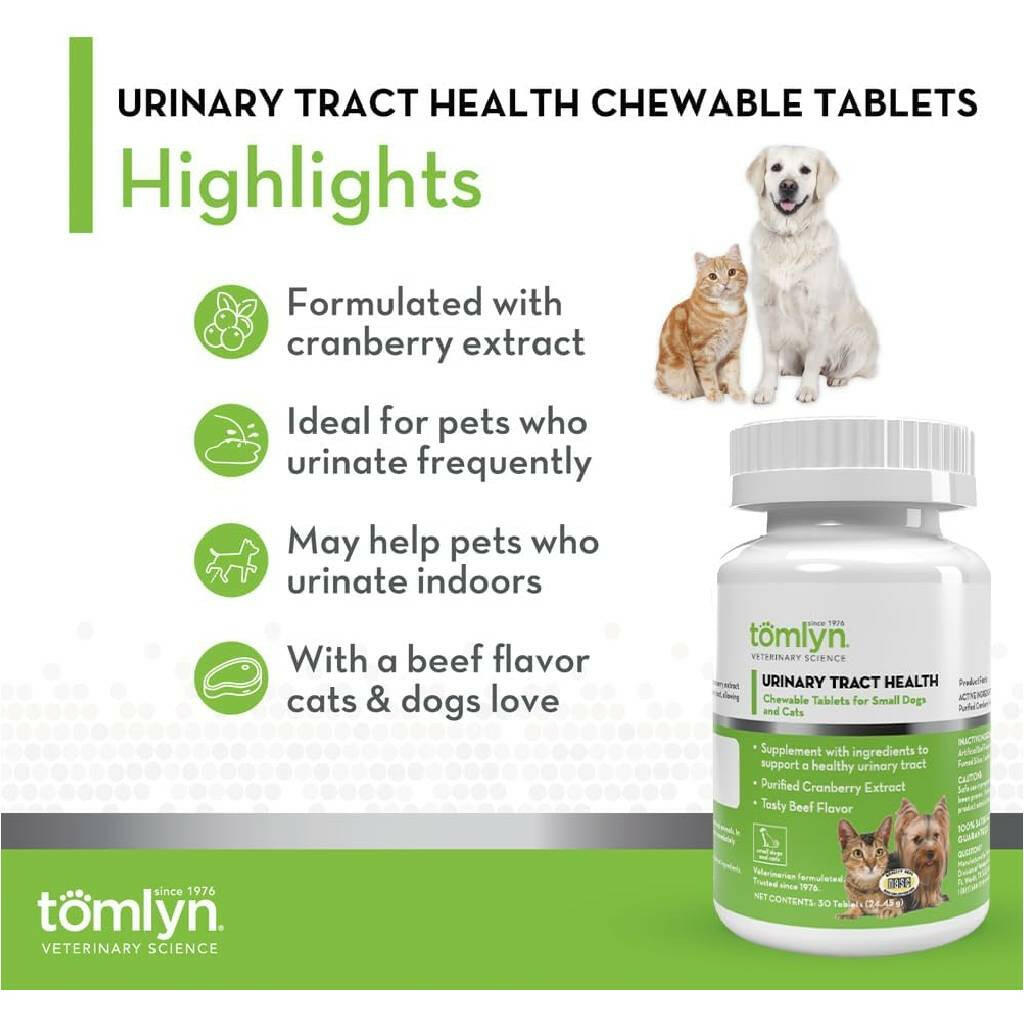 Tomlyn Urinary Tract Health for Cats & Small Dogs (30 chewable tablets)