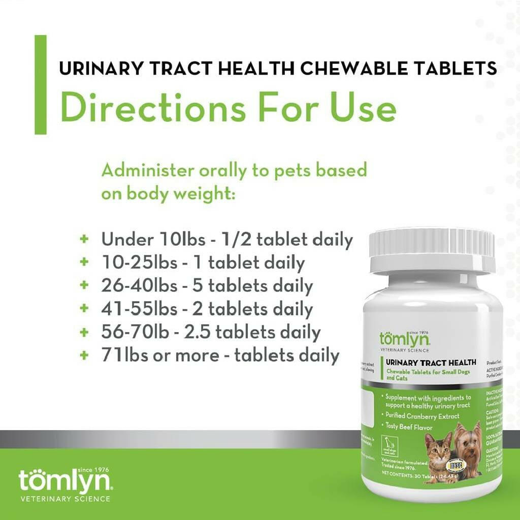 Tomlyn Urinary Tract Health for Cats & Small Dogs (30 chewable tablets)