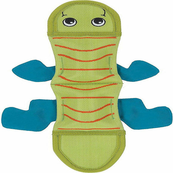 Outward Hound Fire Biterz Red Lizard Plush Firehose Material Interactive 2 Squeaker Dog Toy, Medium