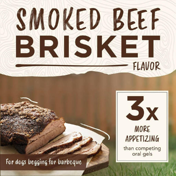 TropiClean Enticers Dental Cleaning Gel Smoked Brisket Dog (2 oz)