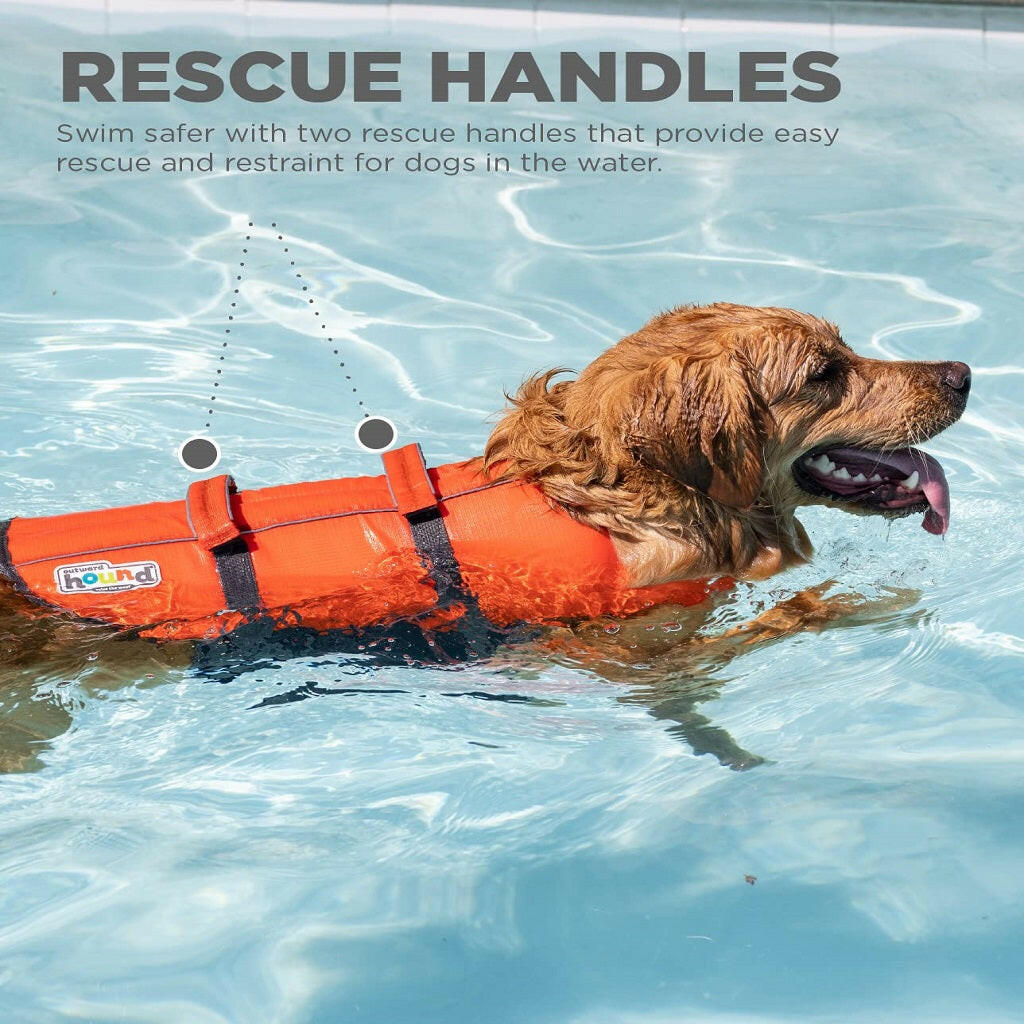 Outward Hound PupSaver Ripstop Life Jacket Orange For Dog (Medium)